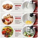 Batedeira Elétrica Multiuso ChefMax Inox 6 Velocidades + BRINDE: Fruteira Giratória 4 Andares