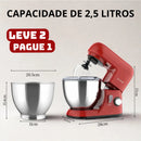 Batedeira Elétrica Multiuso ChefMax Inox 6 Velocidades + BRINDE: Fruteira Giratória 4 Andares
